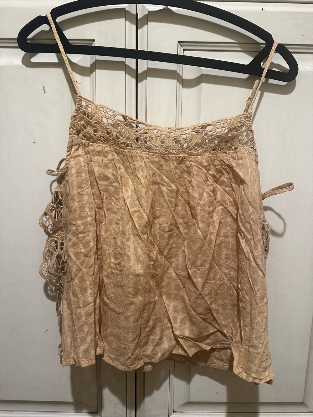 American Eagle Outfitters Peach Lace-Trim Cami